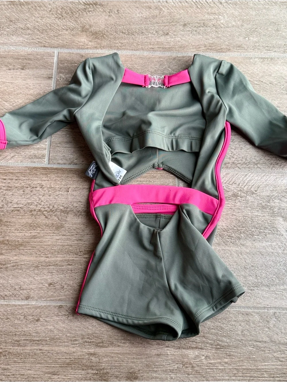 Kids Olive Green and Hot Pink One-Piece Tiger Friday